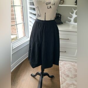 PIAZZA SEMPIONE Black High Waisted Wool Classic Skirt Women’s Size Small Italy